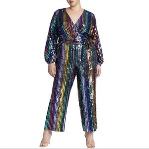 Gorgeous Sequined Eloquii Jumpsuit Size 16